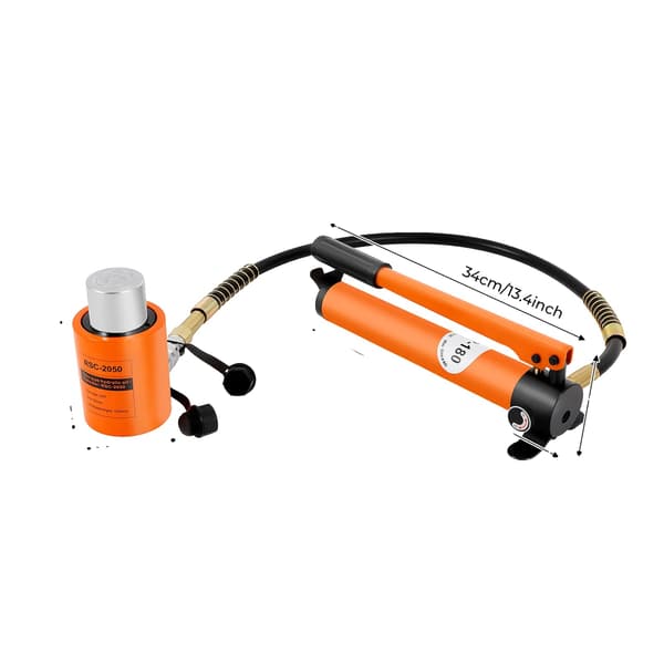 Hydraulisk Cylindrisk Domkraft, 350cc Reservoarkapacitet, Manuell Drivtyp, Orange