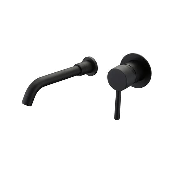 Vaskeskuffe, Væghængt, Elegant Design, Matte Sort-210