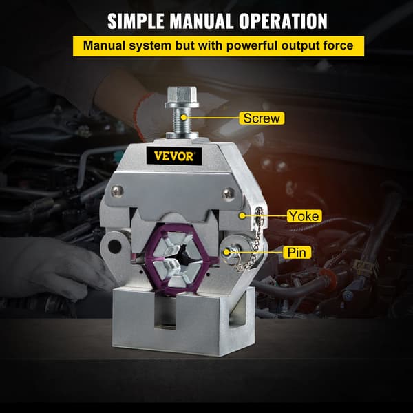 Hydraulisk Pressslangpressningskit, 4 stansar, Handhållen Manuell