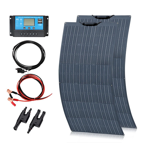 Flexibelt solpanelkit, 200W nominell kapacitet, lättviktsdesign,12V 24V 200W kit