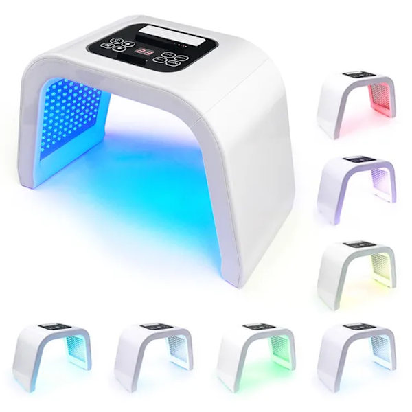 LED Lys Terapi Ansigtsmaske, 7-Farve, Hudfugtighed