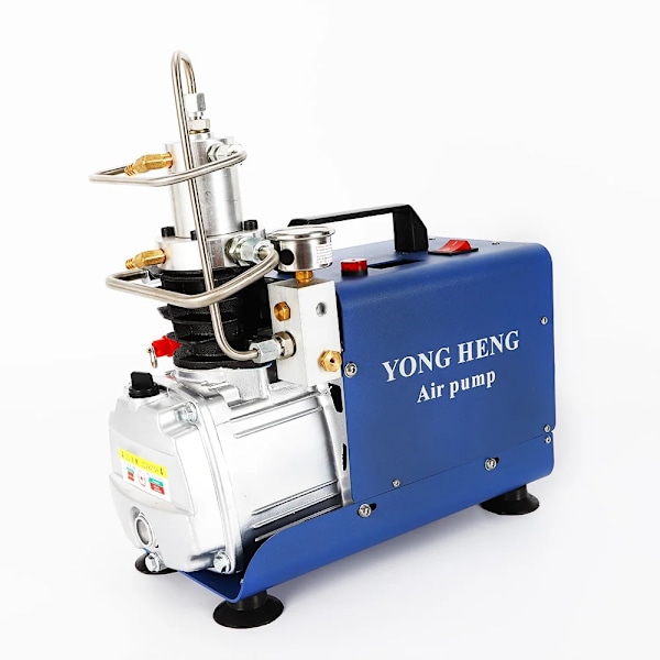 220V Elektrisk luftkompressor, 1,8KW effekt, automatisk stoppfunktion, 220V, Blå Blue 220V