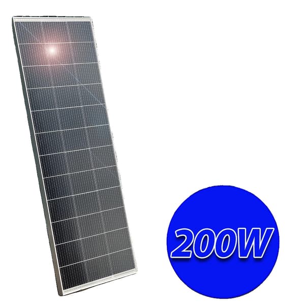 Solpanel, Monokristallint Material, Hög Effektivitet, 200W 1330x660mm