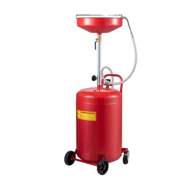 Affaldsolieafløbstank, 20 gallons kapacitet, trykreguleringsventil, Ingen ventil