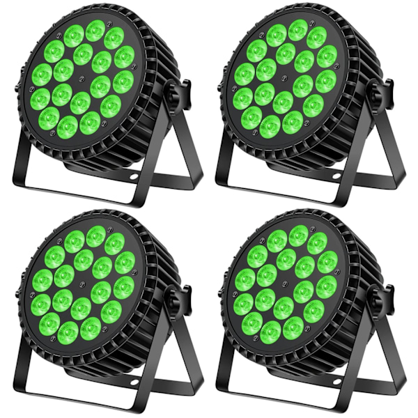 200W RGBW LED Par Lys, Stemme Kontrol, DMX Scene Effekt,Sort Black black