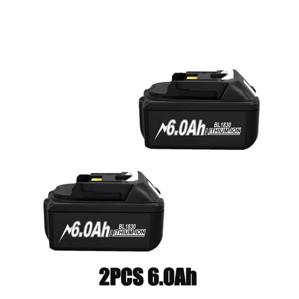 18V Batteripack, 6.0Ah Kapacitet, FCC & RoHS Certifierad, 2 6,0ah, 18V