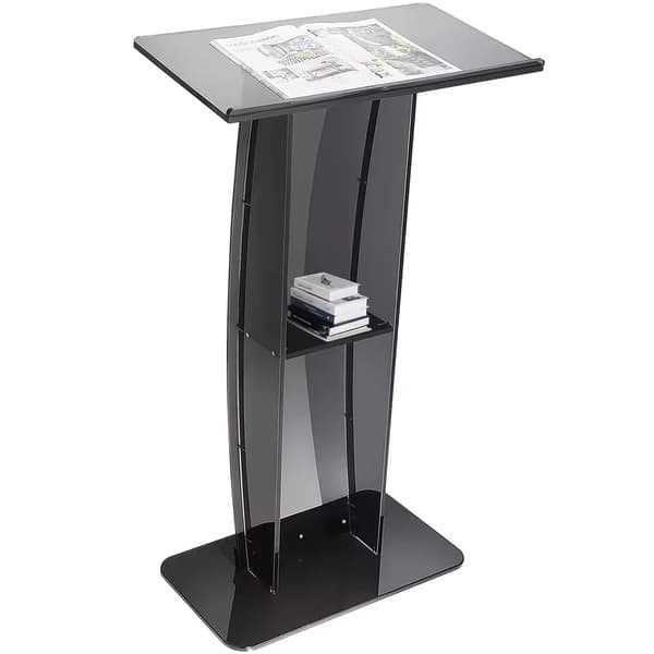 Podiumstand, Ergonomisk Design, Klar Akryl Konstruktion, Sort