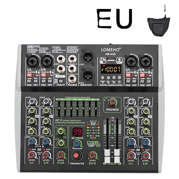 Lydmixer, Bluetooth-forbindelse, 99 DSP-effekter, AM-AX6 EU