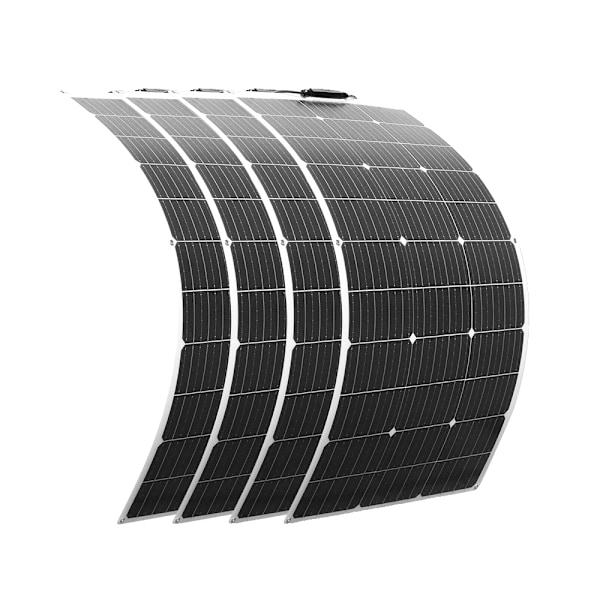 100W Fleksibelt Solpanel, Høj Effektivitet, Letvægt & Vandafvisende,4 stk. 100W 4 pcs 100W 4 pcs 100W