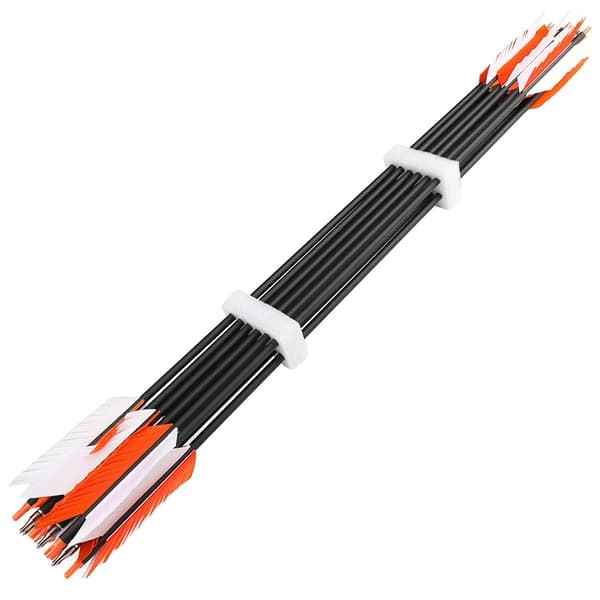 Bueskydning Pil, Carbon Skaft, Stålspids, 12stk orange