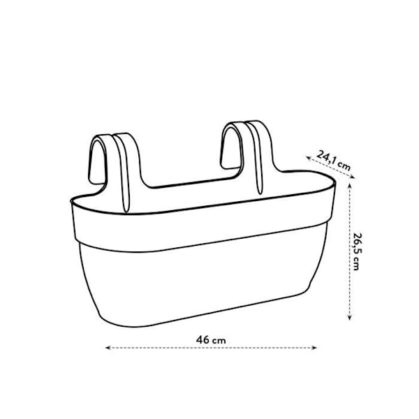 ELHO - Flower Pot - Vibia Campana Easy Hanger Large - Gul honung - utomhusbalkong - L 24,1 X W 46 X H 26,5 cm