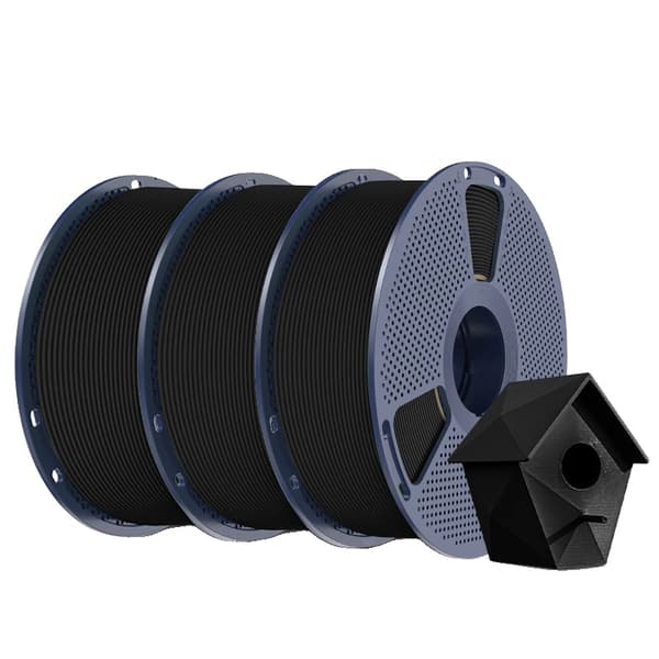 3D-skrivarfilament, PLA-material, hög transparens, 3KG Svart