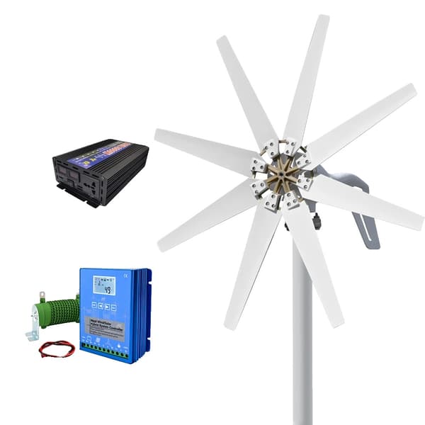 Vindmøllegenerator, Høj Effektudgang, Nem Installation, Off-grid system 2, 2000W, 48V