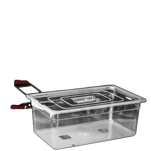 Sous Vide Cooker Container, 3 Størrelsesmuligheder, Madkvalitets PC Materiale