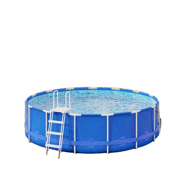 Poolöverdrag, Geotextil Polyester, Diameter 366 cm, Passar standardpooler, Hållbart skydd, Enkel 3-delad installation