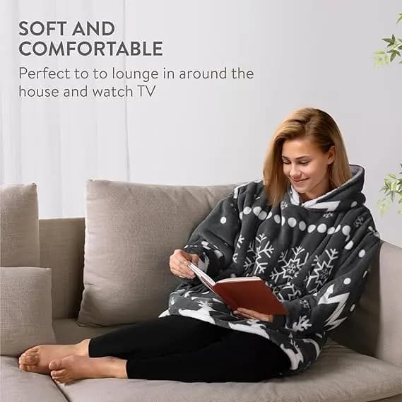 Sweatshirt, Bekväm Fleece Material, Unisex Design, GRÅ