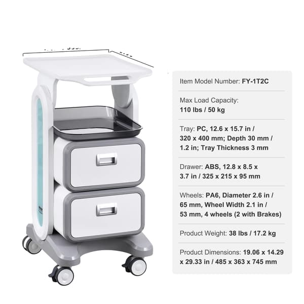 Laboratorievogn, Mobil Design, Robust Konstruktion, Hvid 4 ABS 3