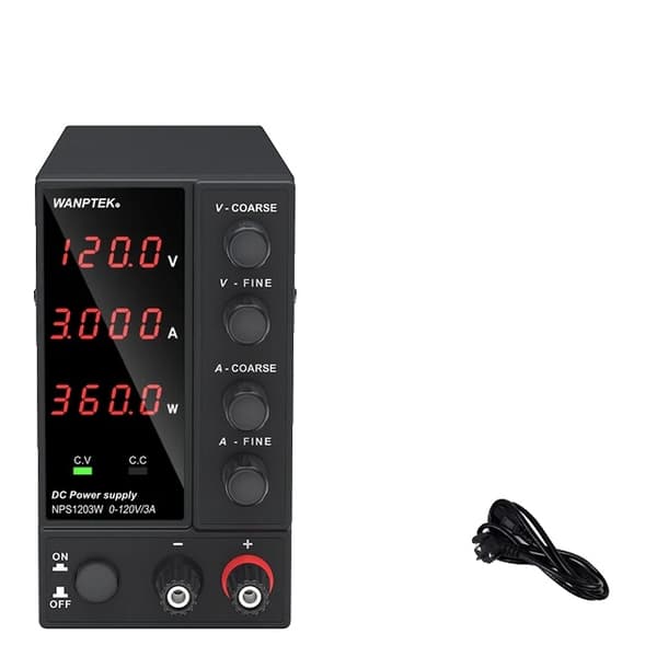 DC-strömförsörjning, justerbar spänning, högprecisionsdisplay, NPS1203W 4 siffror