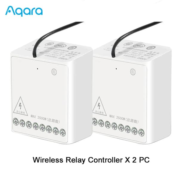 Trådløs Relay Controller, Zigbee Kommunikation, Dobbelt Kanal Drift, Sort