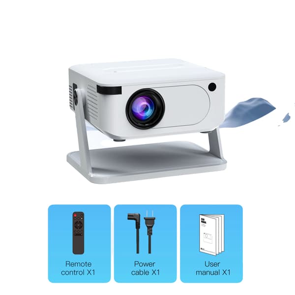 Projektor, 1080P opløsning, WiFi 6 forbindelse, Hvid, EU Stik