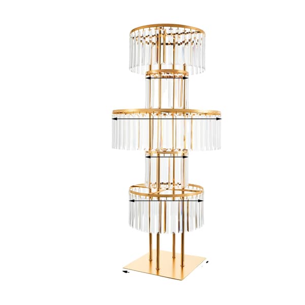 Bryllupsstand, 5-lags design, robust jernramme, Guld