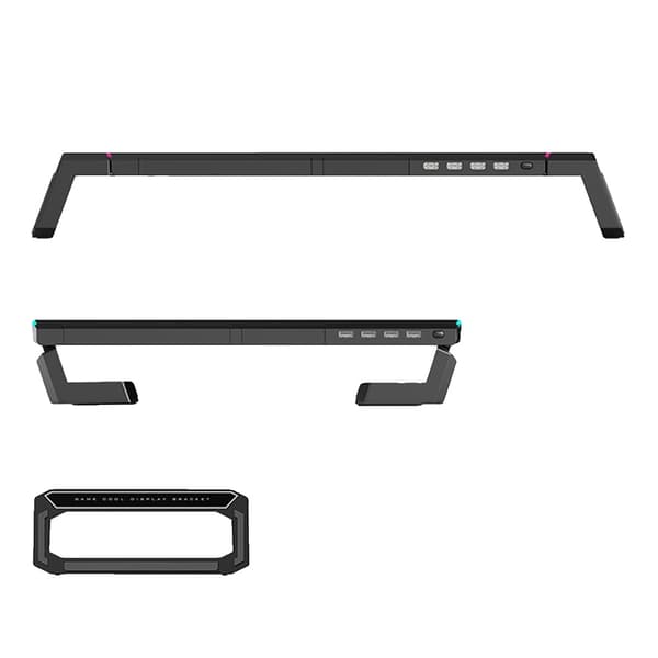 Datorställ, Fällbar Design, USB 3.0-portar Ingår, svart