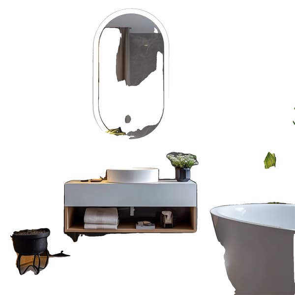Smart LED Badeværelsesspejl, Anti-Dug, Dæmpbart Lys, 20x32 tommer