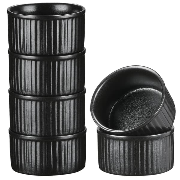 Sæt af keramiske ramekiner, elegant design, miljøvenligt materiale, 70ML 6PCS