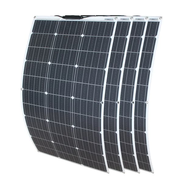 Flexibel solpanel, 100W effektuttag, monokristallin teknik,solpanel 400w