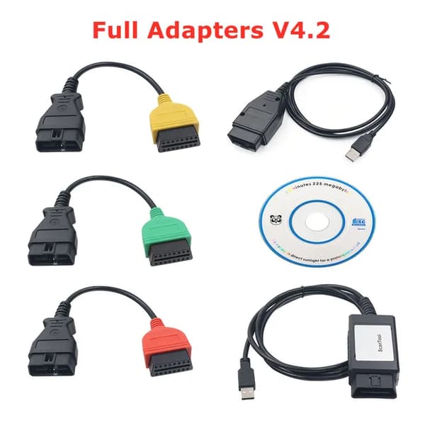 ECU Scanner, Fuldt Version V4.8, Understøtter Flere Køretøjer, Fuldt Adapter V4.2