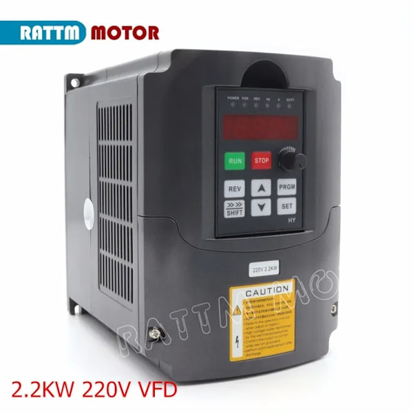 Variabel frekvensdriver, CNC-router spindelmotor hastighedsstyring, 220V understøttelse, 2,2KW 220V 2.2KW 220V 2.2KW 220V