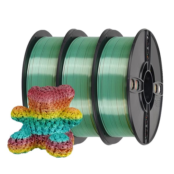 Silk PLA Rainbow 3D-printer filament, 5 kg Silk Candy, 5 kg Silk Forest, 3kg Silke Macarons