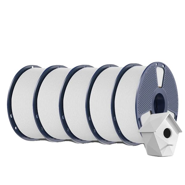 3D-skrivarfilament, PLA-material, hög transparens, 5KG Vit