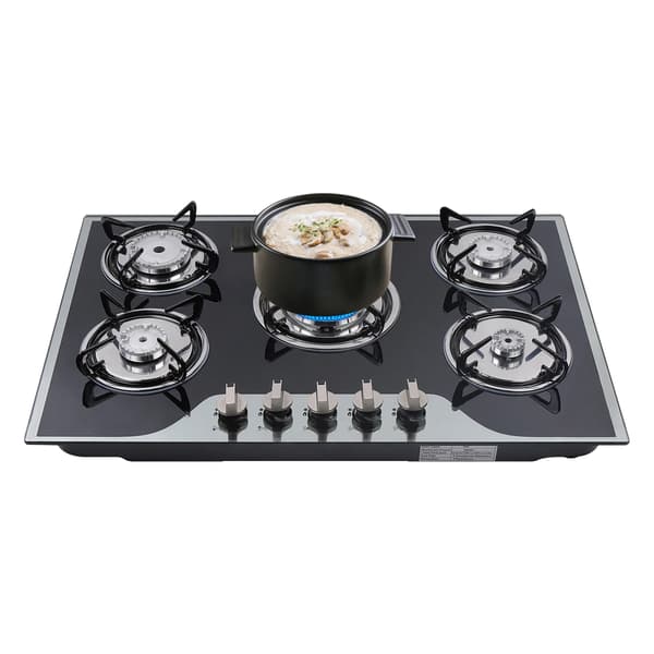Kaasukeitin, 5 Poltinta, Sähköinen Pulssisytytys, musta
