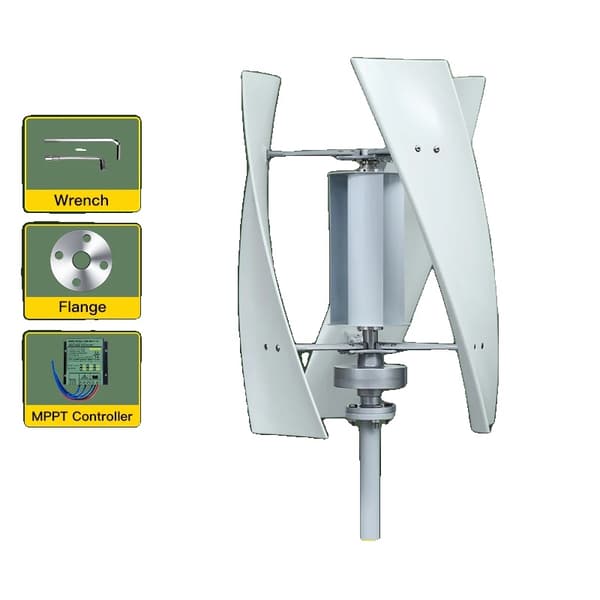 Vindkraftverk, Hög Effektivitet, Hållbar Design, Med Mppt Controller, 2000W, 12V