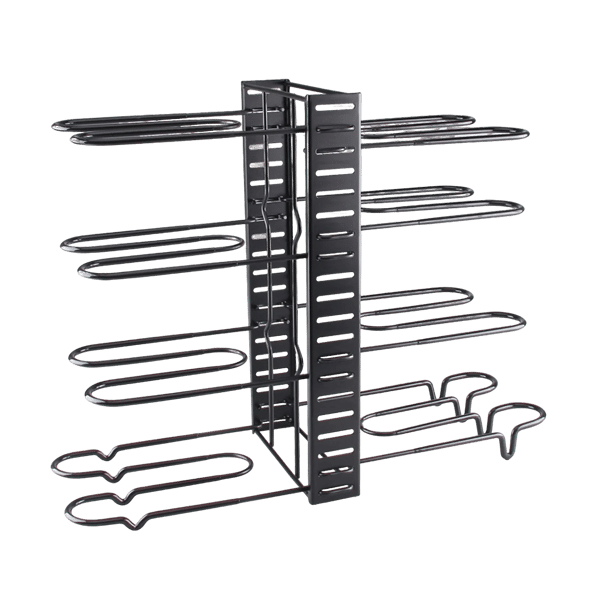 Pot Rack Organizer, Justerbare Lag, Holdbar Jernkonstruktion, sort