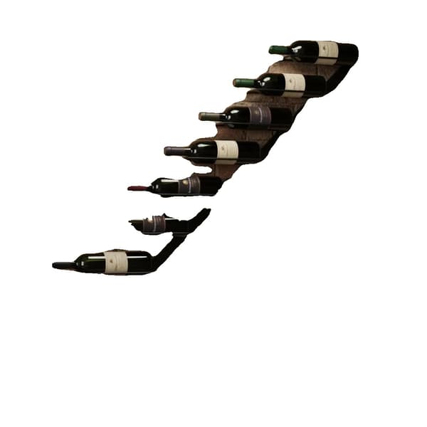 Vinholder, Væghængt, Robust Sort Metal Design, hær grøn