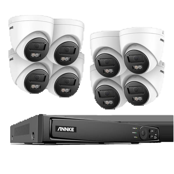 Säkerhetskamerasystem, 4K-upplösning, smart detekteringsteknik, 8CH NVR 8Pcs Kamera-h, 2T-b