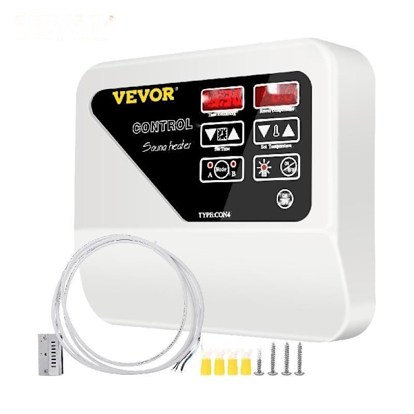 Bastu Digital Kontrollenhet 3-9kw - Tid & Temp Inställningar, Väggmonterad, Överhettningsskydd External Controller