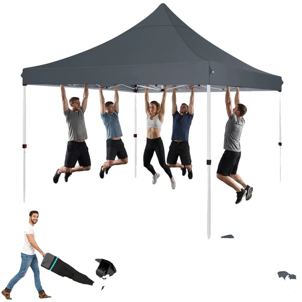 Paviljong, Vattentät, Justerbar Höjd, Grå