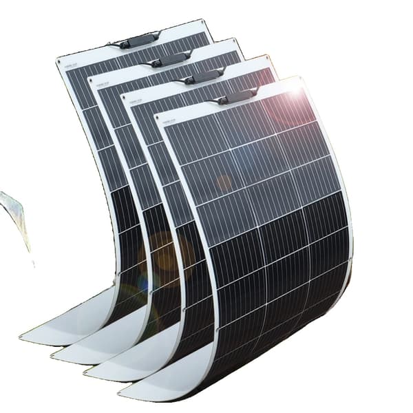 Flexibelt solpanelset, 600W effekt, 4 panelers konfiguration,600w 4st 150w