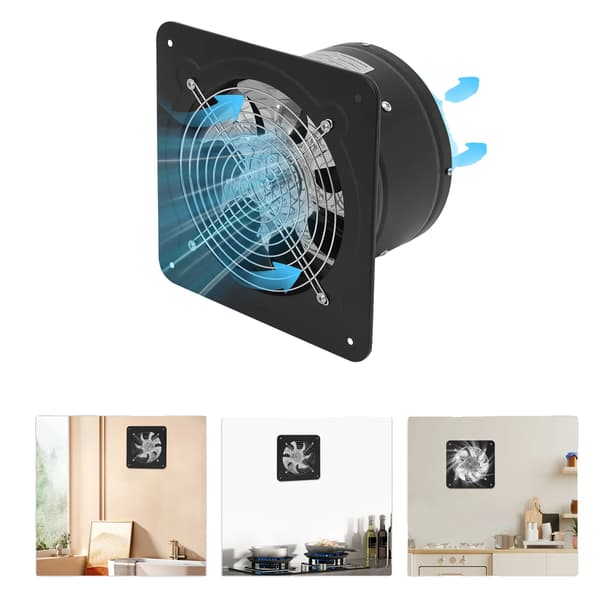 Väggmonterad frånluftsfläkt, 80W, Spänning: 220V, Luftflöde: 850 m³/h, Ljudnivå: 50-60 dB, Installations typ: Väggmontering