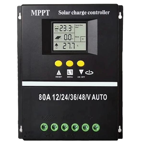 Solregulator, MPPT-teknologi, Dobbelt USB-porte, 80A 80A 80A