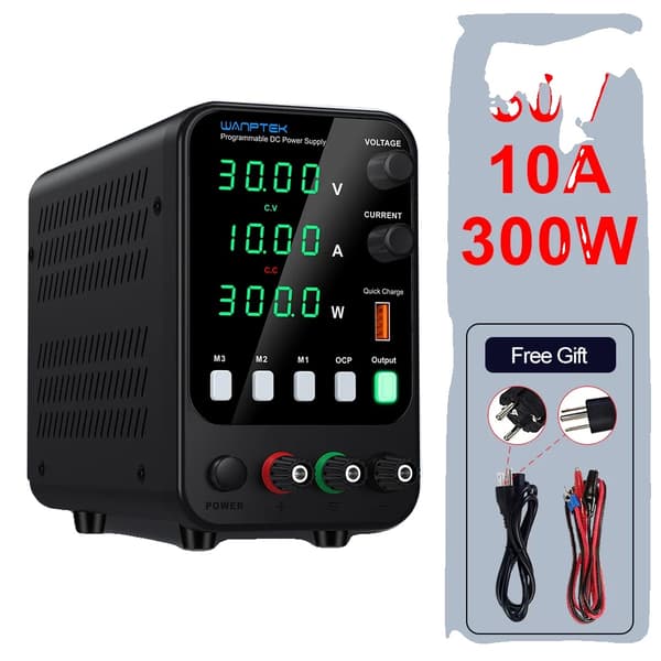 Justerbar DC-strømforsyning, 0~30V udgang, 10A strøm, APS3010H