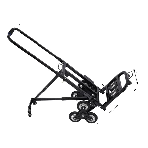 Trappeklatrer, Justerbar Armlæn, Sammenklappeligt Design, sort