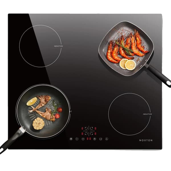 Induktionshäll, 4 Matlagningszoner, Säkerhetsfunktioner, 6400W touchkontroll