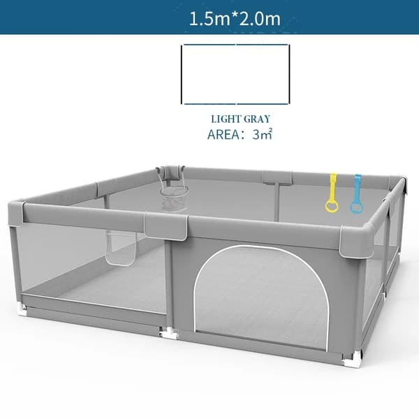 Legestativ, Holdbart Stof, Nem Samling, Lys Grå 1.5x2.0M