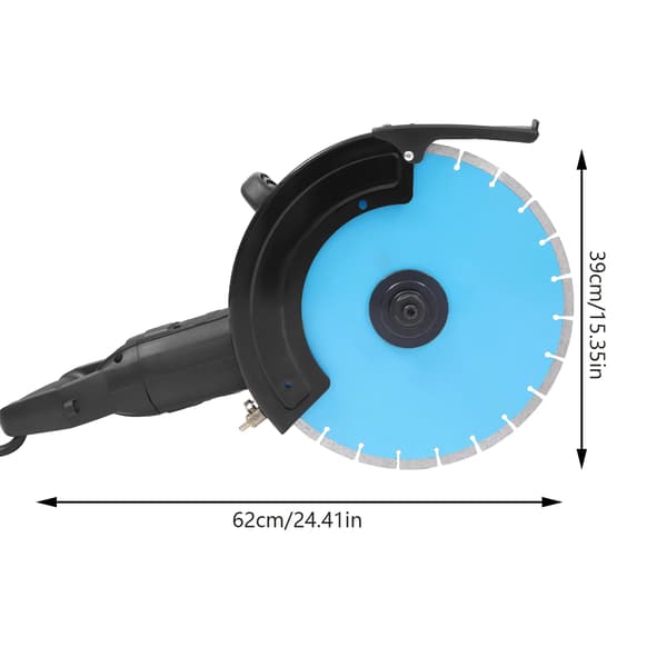 Elektrisk Betonsav, 3000W Effekt, 14 Tommer Klinge Diameter, 135mm Maksimal Skæredybde, Blå, EU