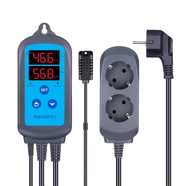Fuktighetskontroll, Fjärrövervakning, Dubbel Reläutgång,EU PLUG