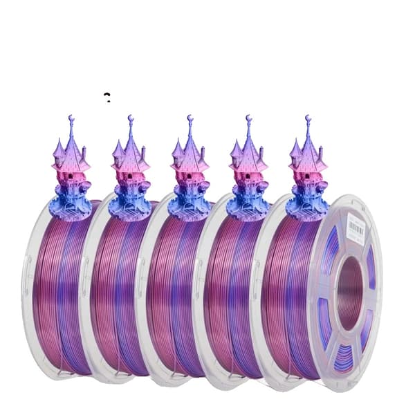 3D Filament, Dual og Triple Farve, Til FDM Printere, SILK Regnbue 02